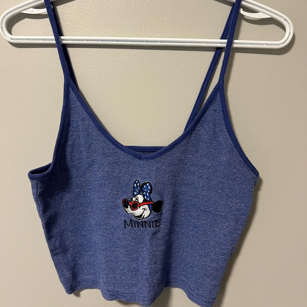 Disney Blue Minnie Mouse Crop Top